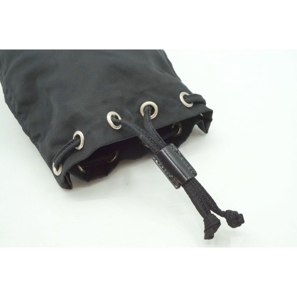 Prada Mini Drawstring Bag Pouch Triangle Tessuto … - image 6